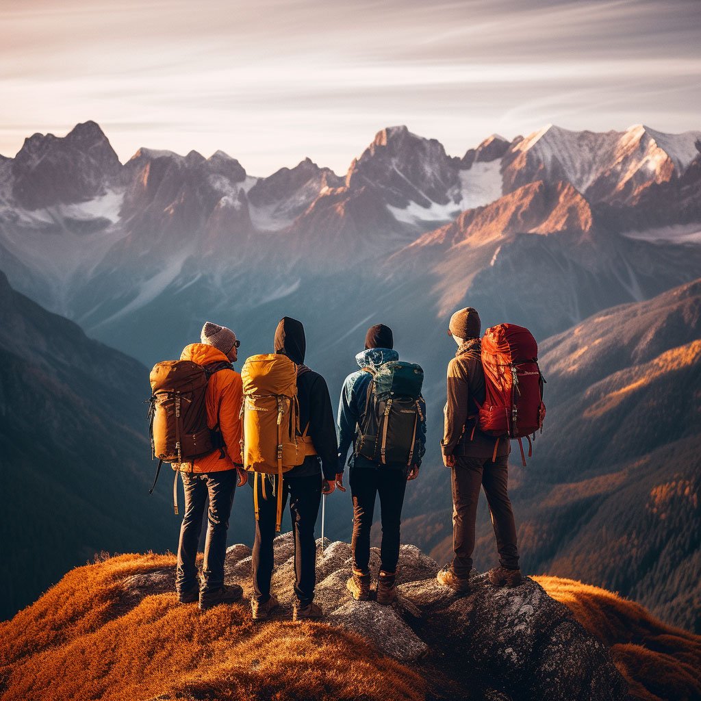 The image accompanying this article could showcase a group of hikers standing on a mountaintop, gazing out at a breathtaking vista of rugged peaks and sweeping valleys. The vibrant colors of the landscape, the sense of scale and adventure, and the camaraderie of the hikers would capture the essence of the outdoor adventures awaiting travelers in the United States.