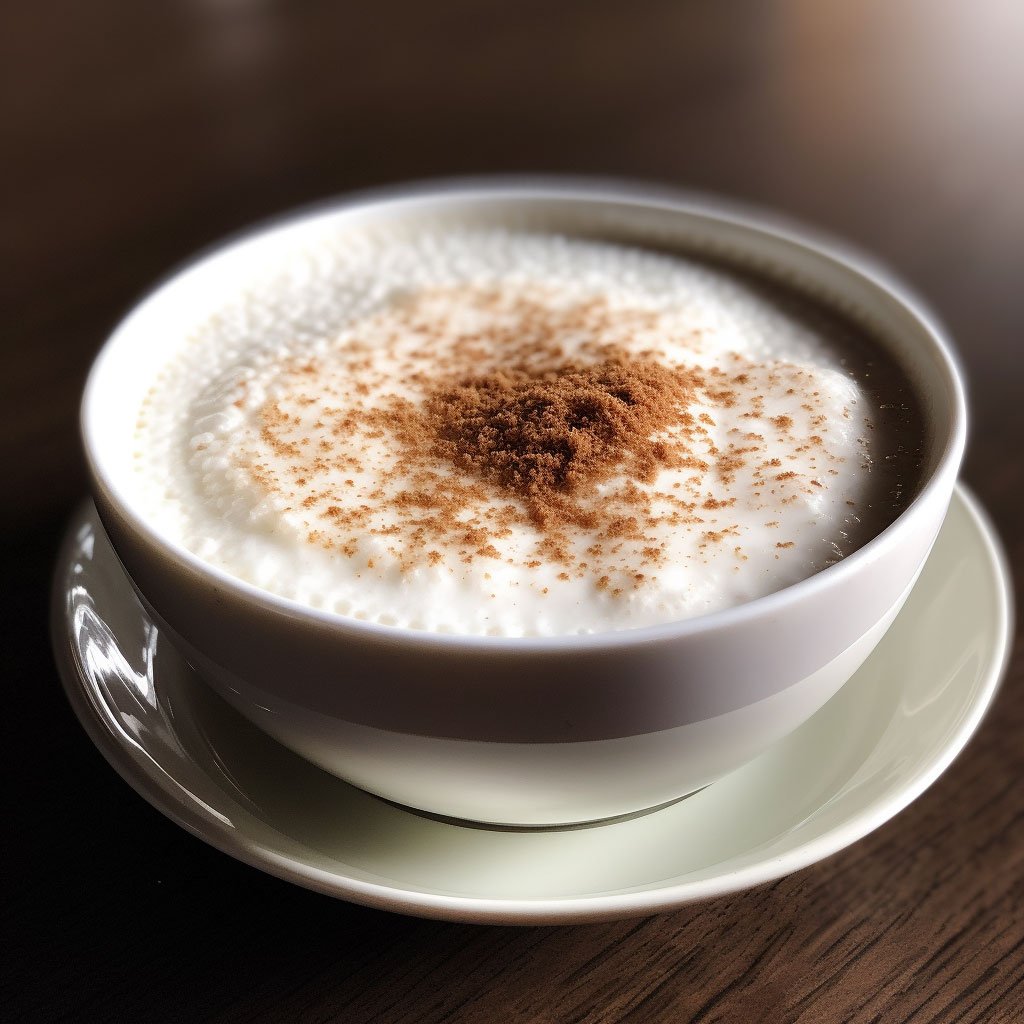 A bowl of frothy kumis.