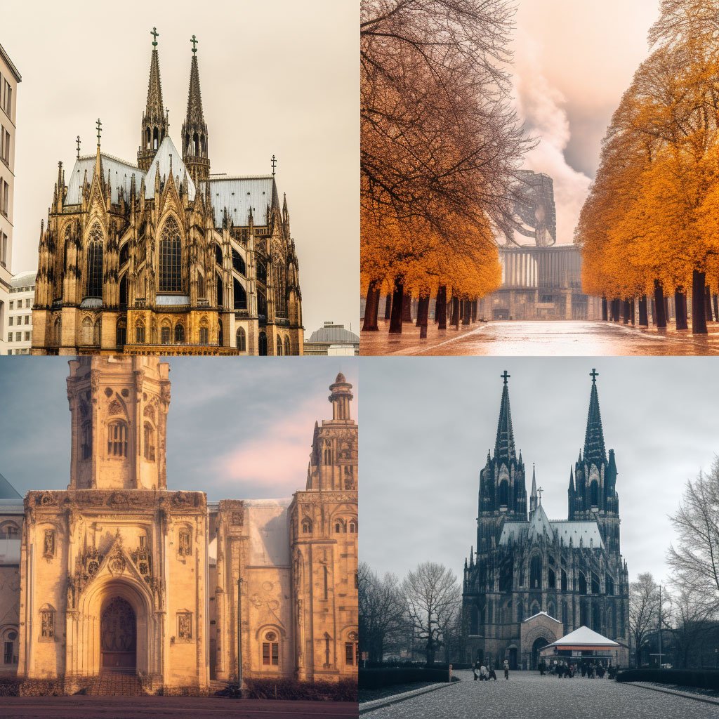 A collage of Brandenburg Gate, Cologne Cathedral, and Neuschwanstein Castle, representing the diverse historical landmarks of Germany.