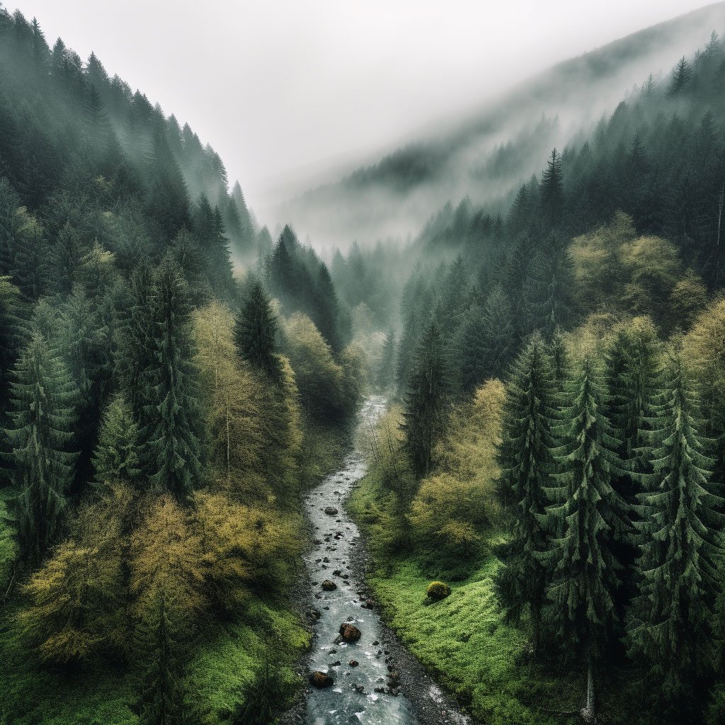 A picturesque view of a misty forest in Transylvania, evoking the mysterious and legendary aura of the region.