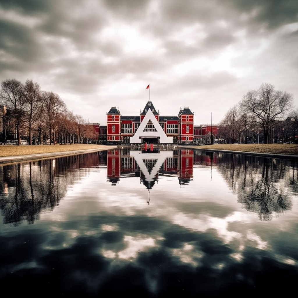A scenic shot of the Museumplein in Amsterdam, showcasing the iconic "I Amsterdam" sign.