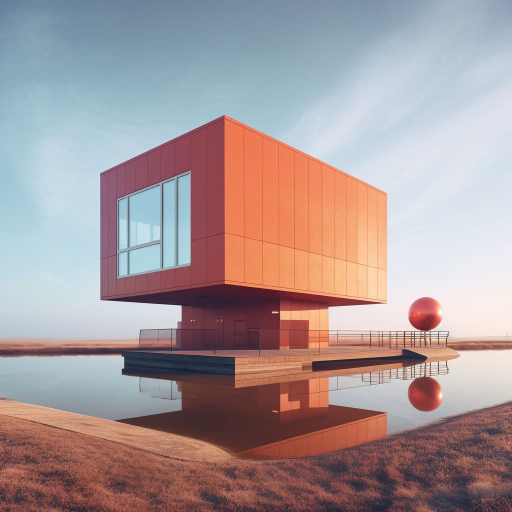 A thoughtfully composed photograph of iconic Dutch art pieces or a captivating shot of a modern Dutch design structure.