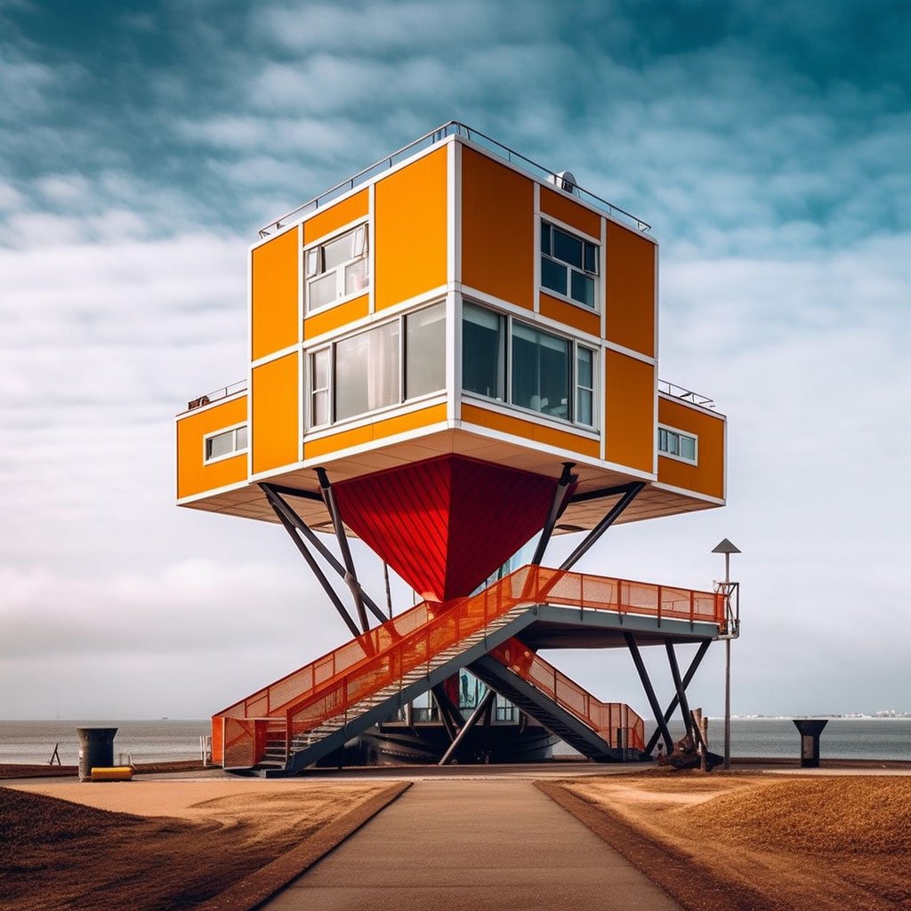 A thoughtfully composed photograph of iconic Dutch art pieces or a captivating shot of a modern Dutch design structure.