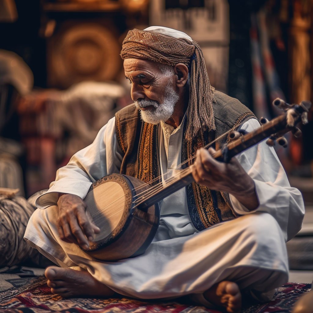 An image of you immersed in a cultural experience, like trying a traditional craft, playing a local instrument, or participating in a Egyptian festival.