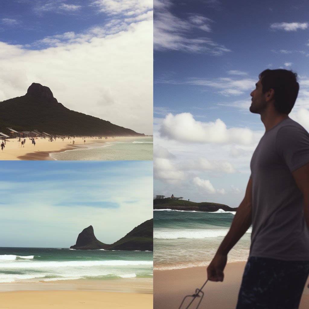 An image of you enjoying the beaches, whether it's taking a walk on the Copacabana promenade, surfing at Ipanema, or snorkeling at Fernando de Noronha.