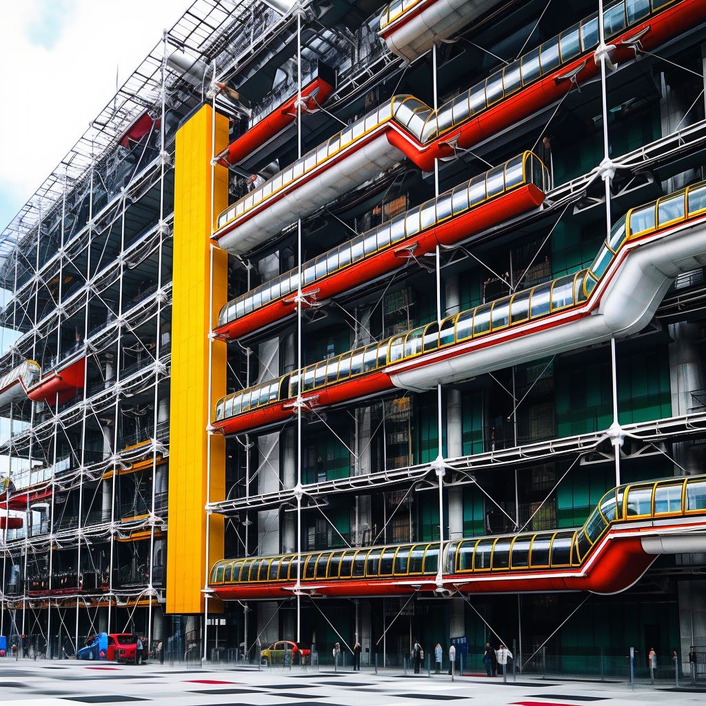 The colourful exterior of Centre Pompidou