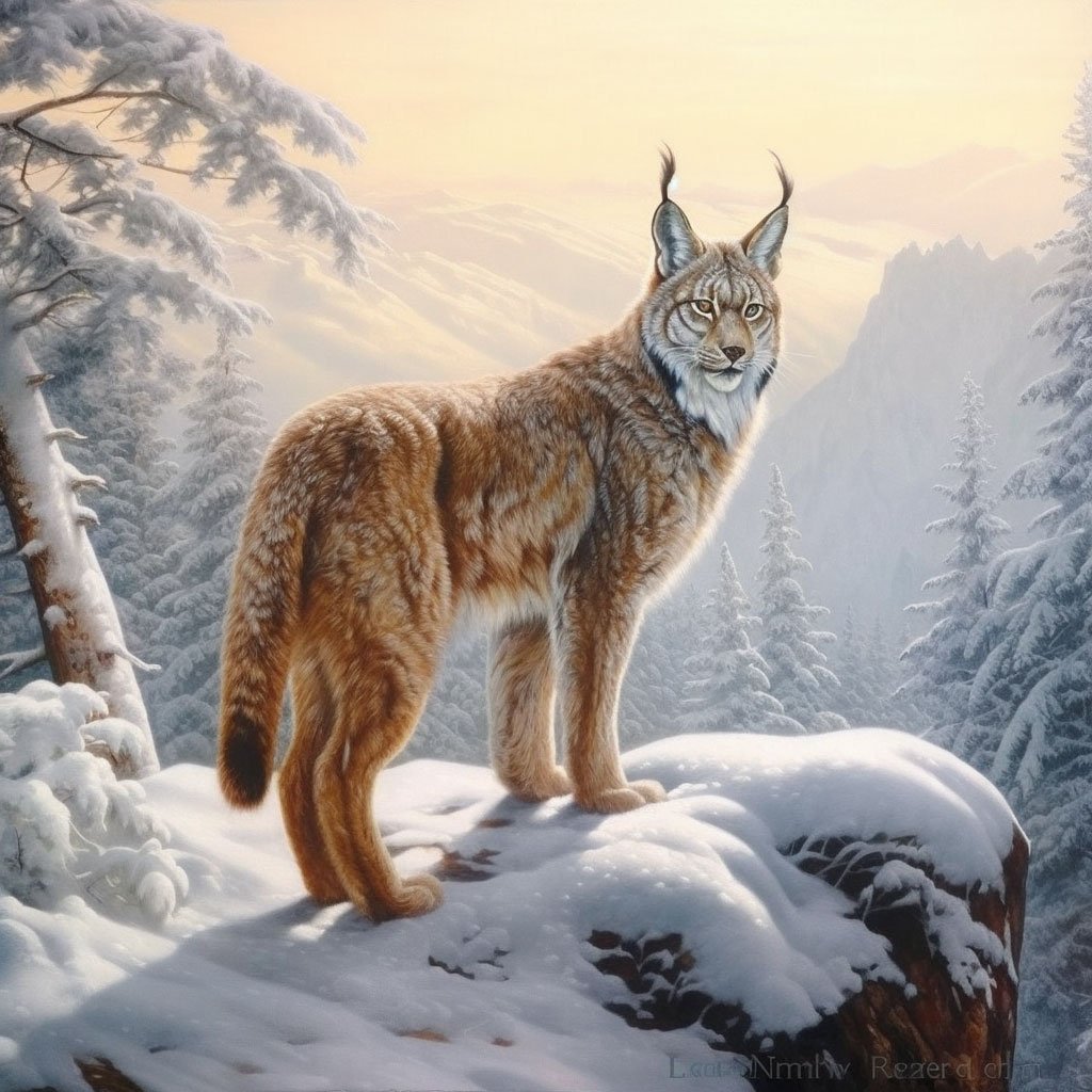 Wildlife in the Carpathian Mountains, such as a deer or a lynx.
