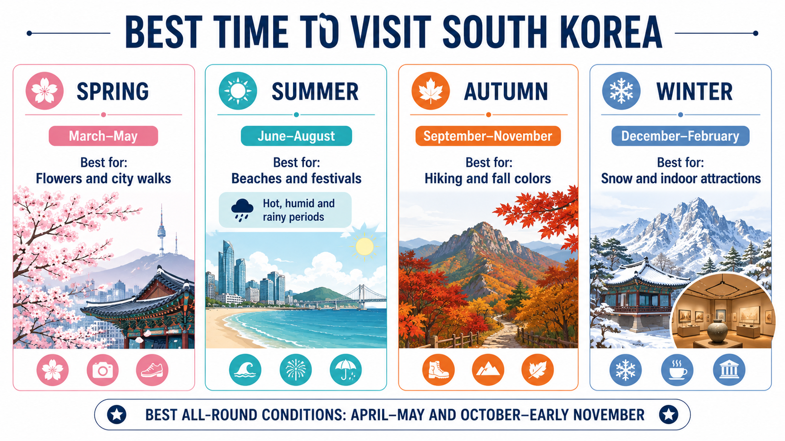 Best time to visit South Korea by season