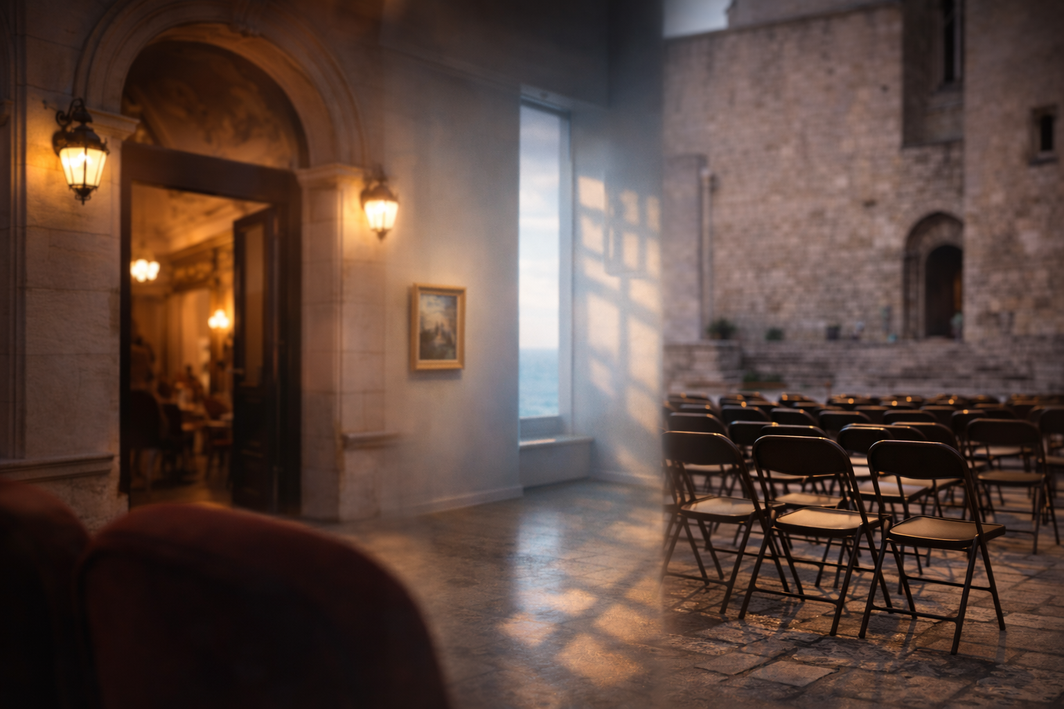 A blended frame suggesting regional culture in Lyon, Marseille, and Avignon.