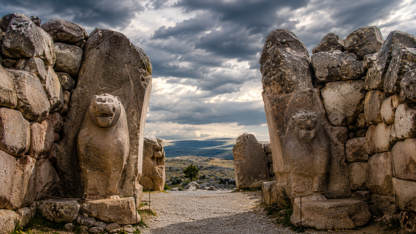 Anatolian civilizations: The Lion Gate of Hattusha, ancient Hittite capital in central Anatolia