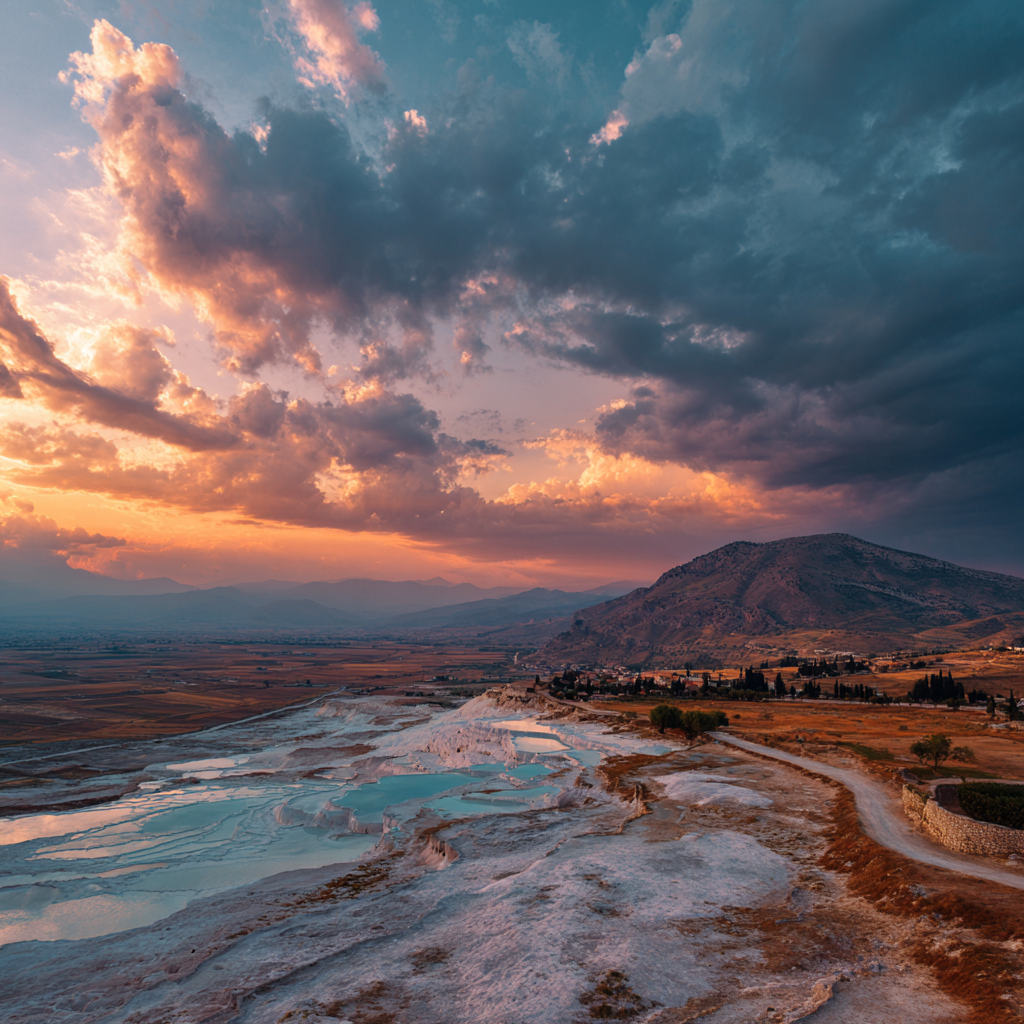 Aerial view of Turkey’s natural wonders including terraces, mountains, coast, and volcanic landscapes