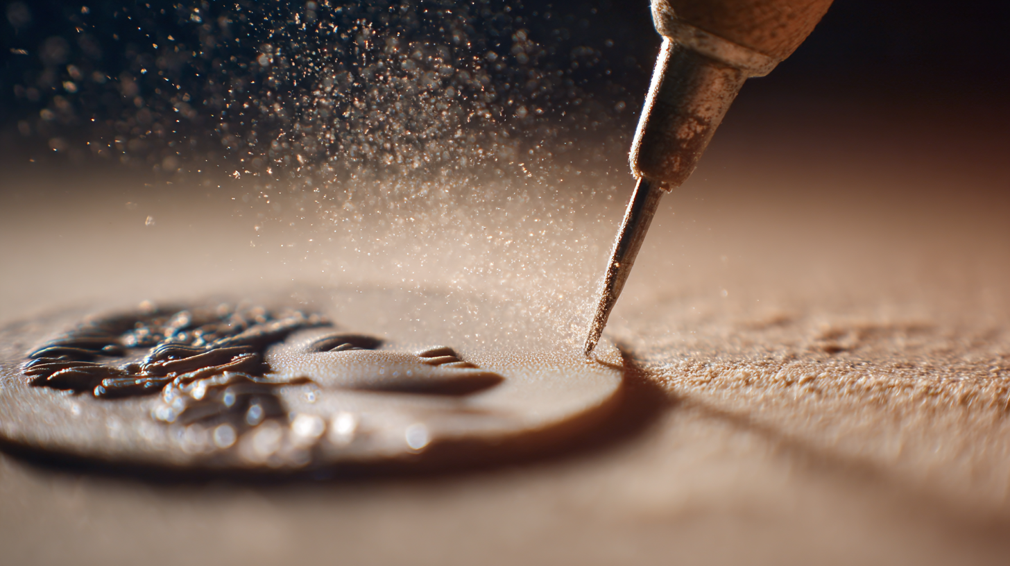 Close-up of a Neapolitan cameo under fine carving.