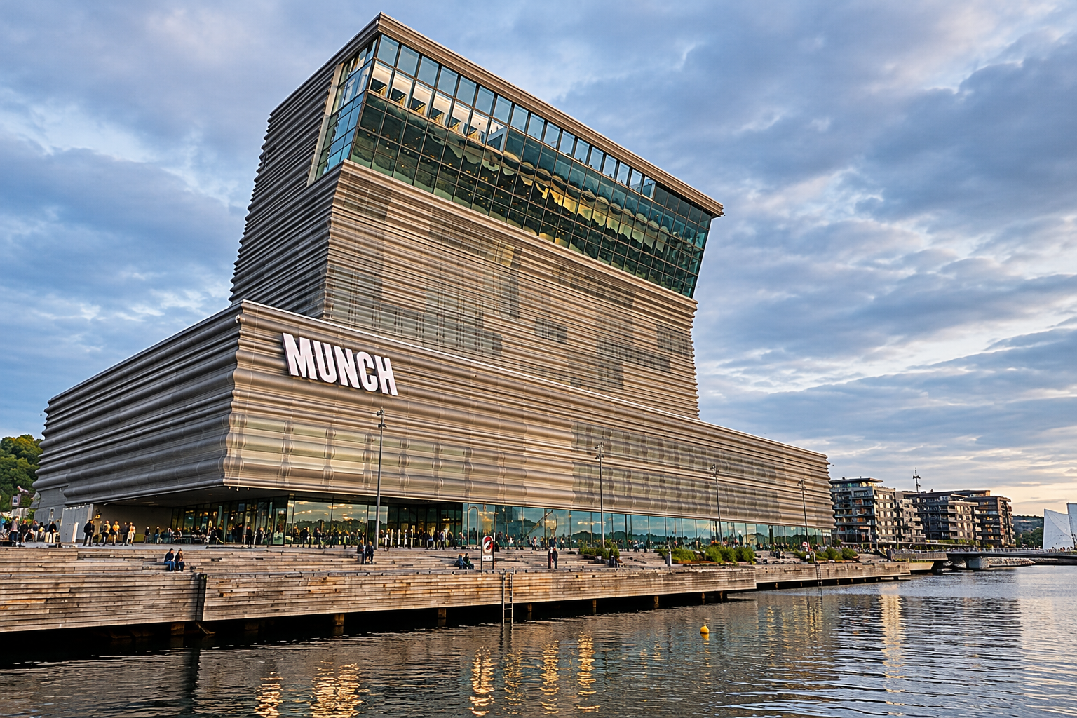 MUNCH museum beside the waterfront in Bjørvika, Oslo