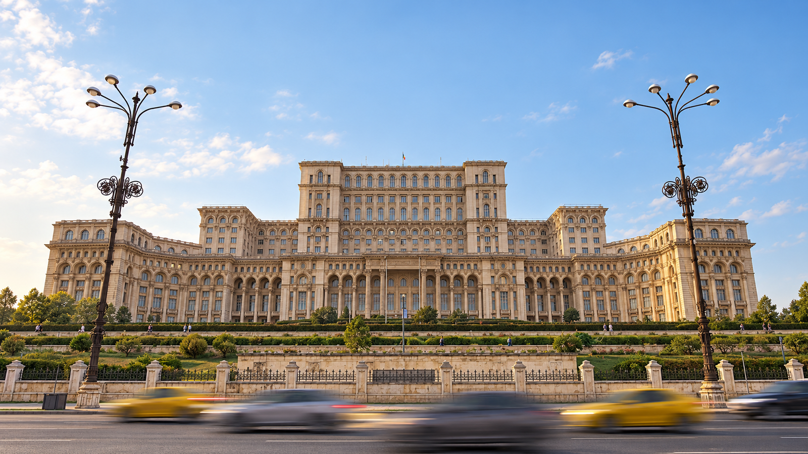 Illustration of the Palace of Parliament in Bucharest