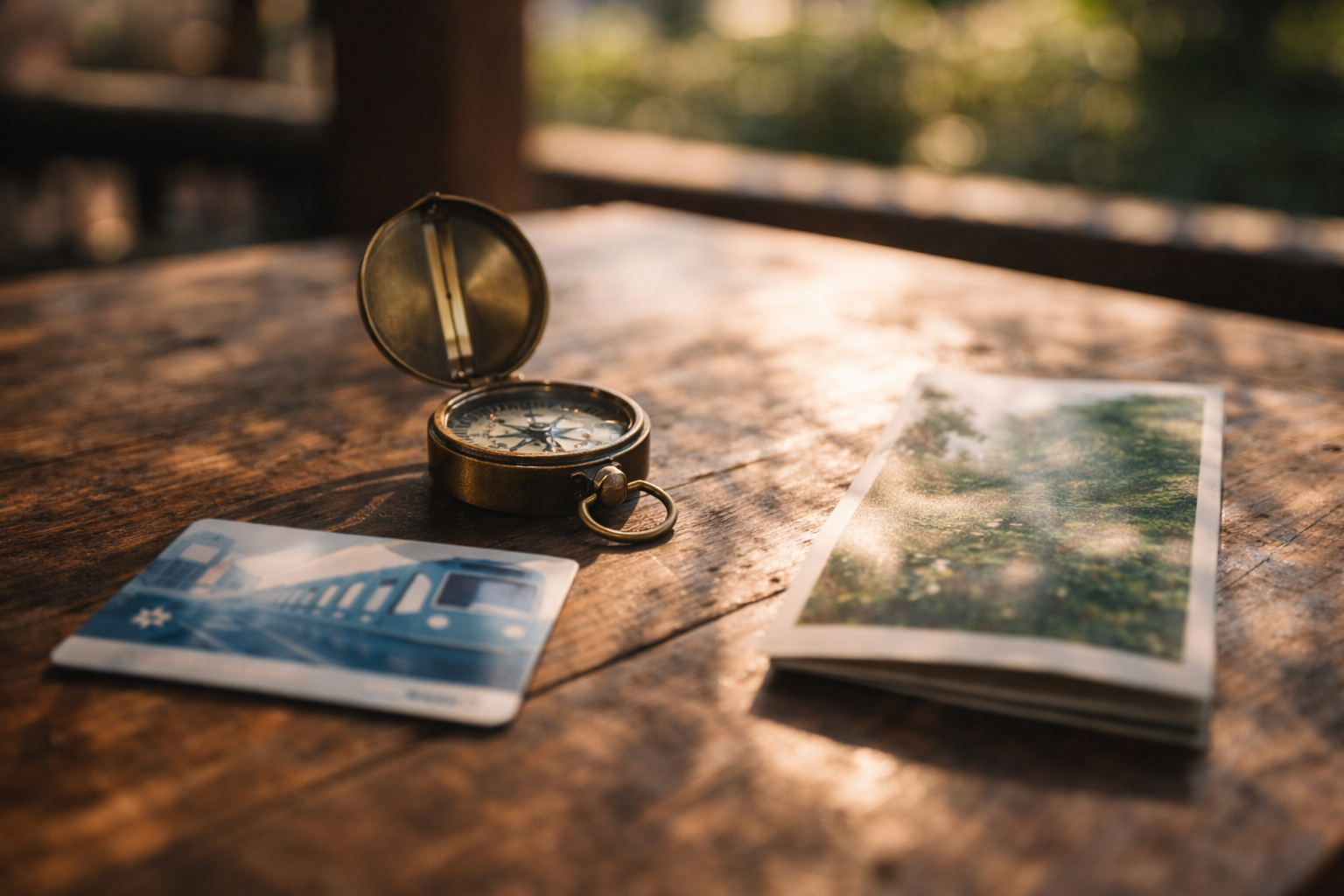 Three symbolic travel cues representing different panda travel styles.
