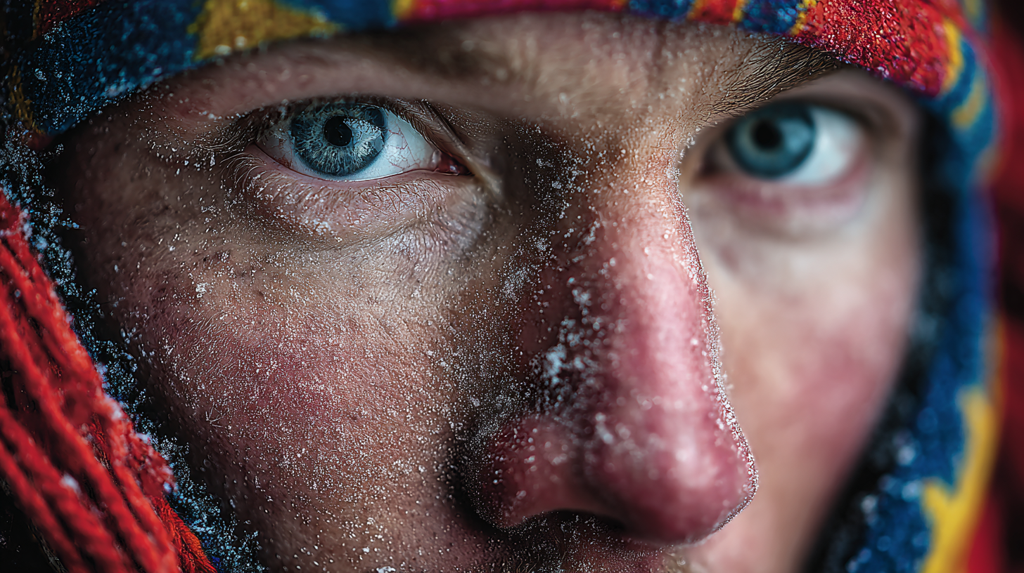 Close-up of traditional Sámi gákti with vivid colors.