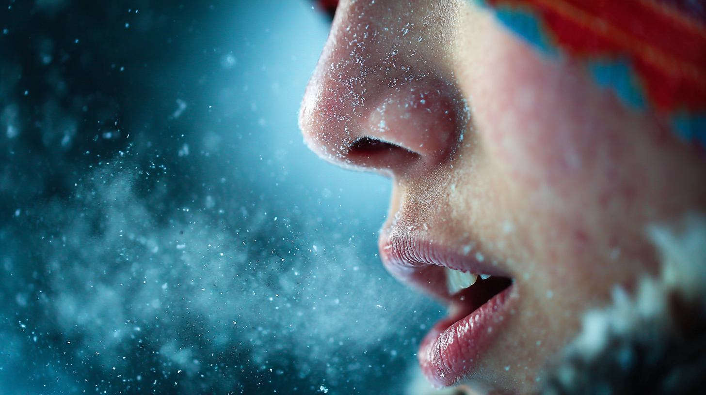Close-up of a Sámi person speaking the Sámi language.