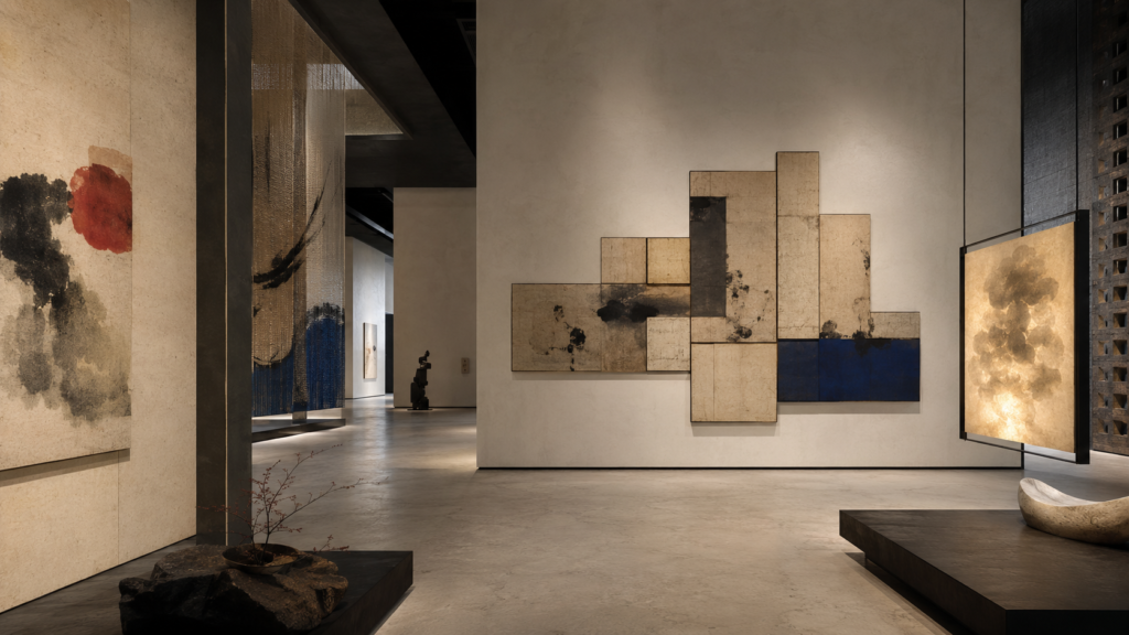 Abstract illustration representing Korean contemporary art, installation and new media