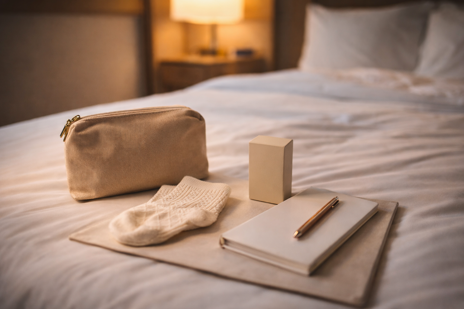 A curated set of Seoul purchases arranged neatly and intentionally.