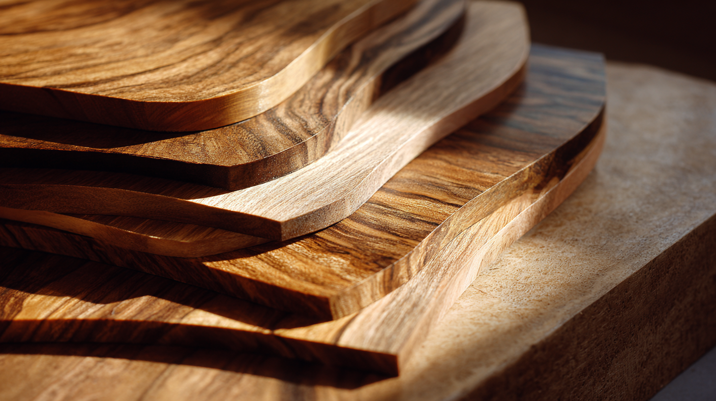 Close-up of wood veneers used in Sorrento intarsia.