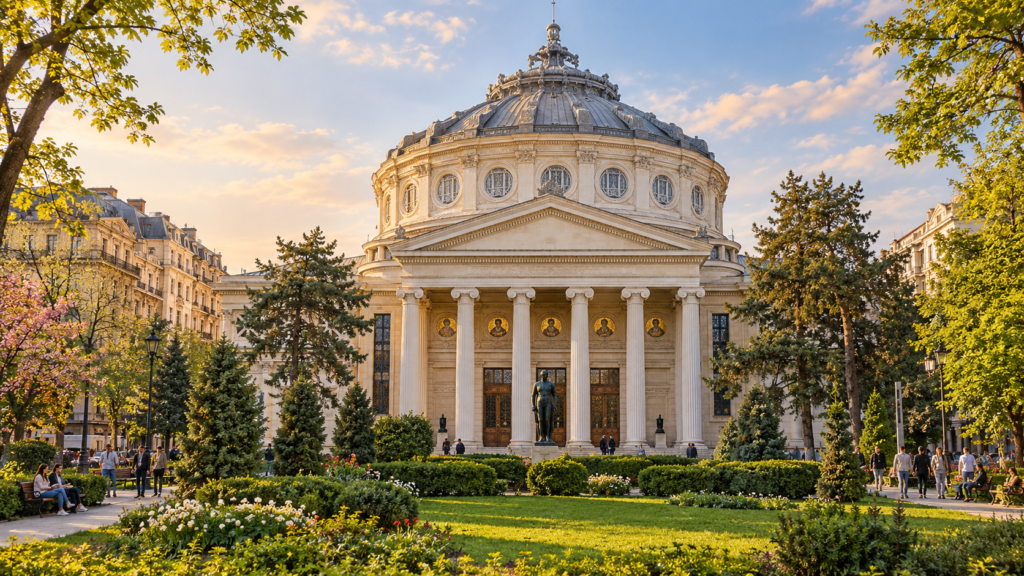Things to do in Bucharest: the Romanian Athenaeum and its gardens
