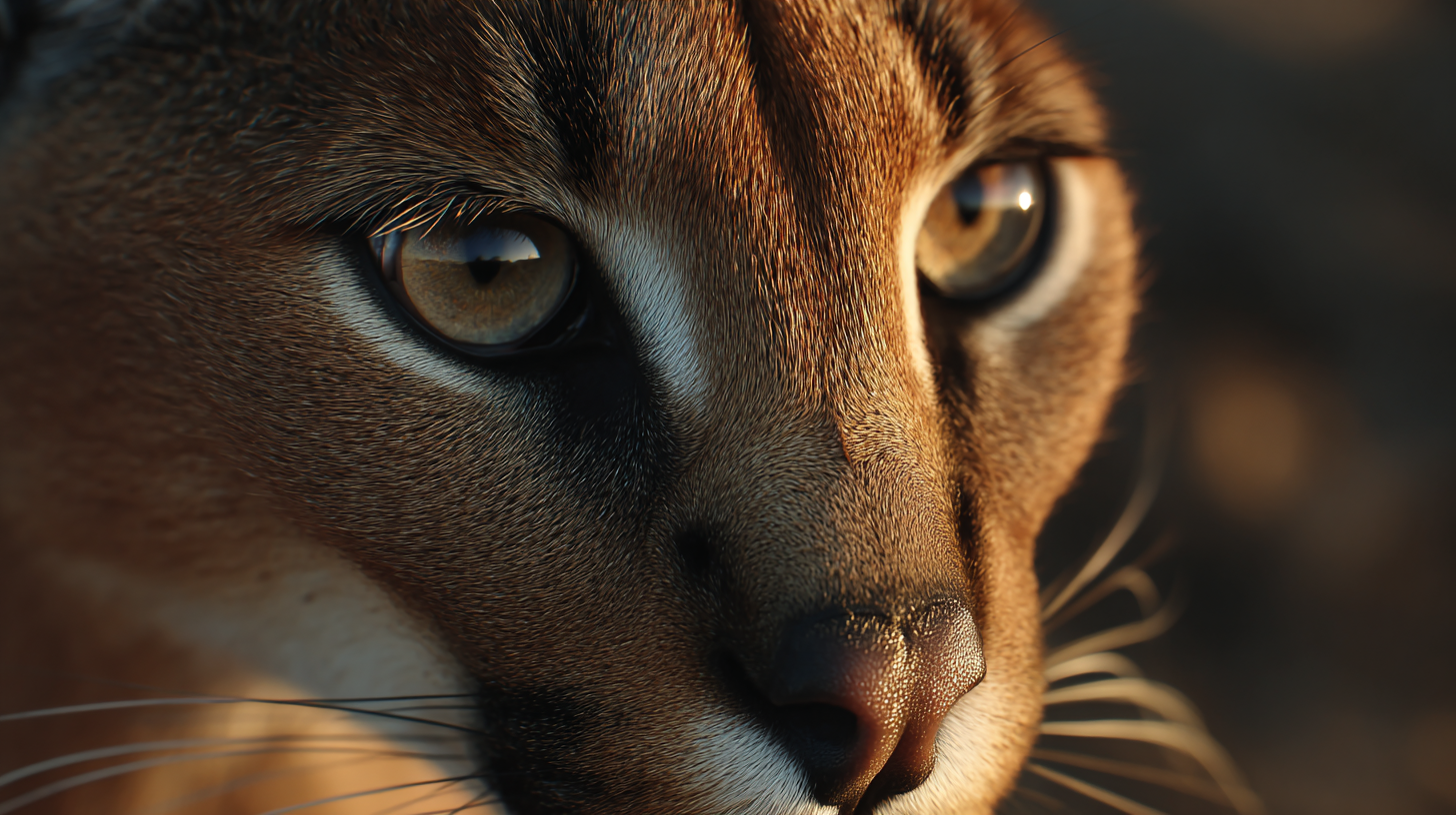 Close-up of a caracal in Pakistan’s western highlands.