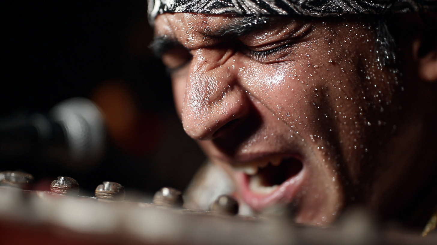 Close-up of a qawwali singer performing at Data Darbar.
