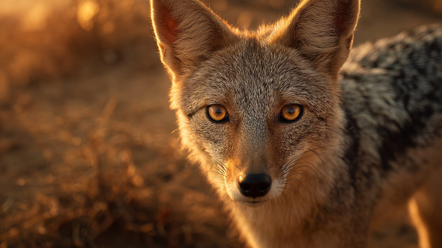 Close-up of a fox or jackal in Pakistan’s plains.