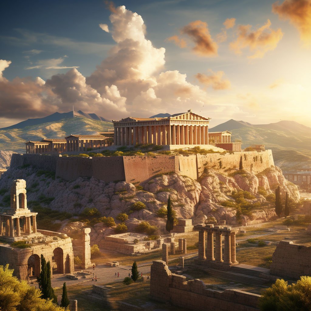 A shot of the Acropolis and Parthenon in Athens, unveiling the myths of the city.
