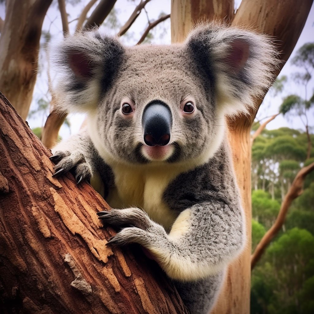 A snapshot of a koala or eastern grey kangaroo, iconic species found in the park.
