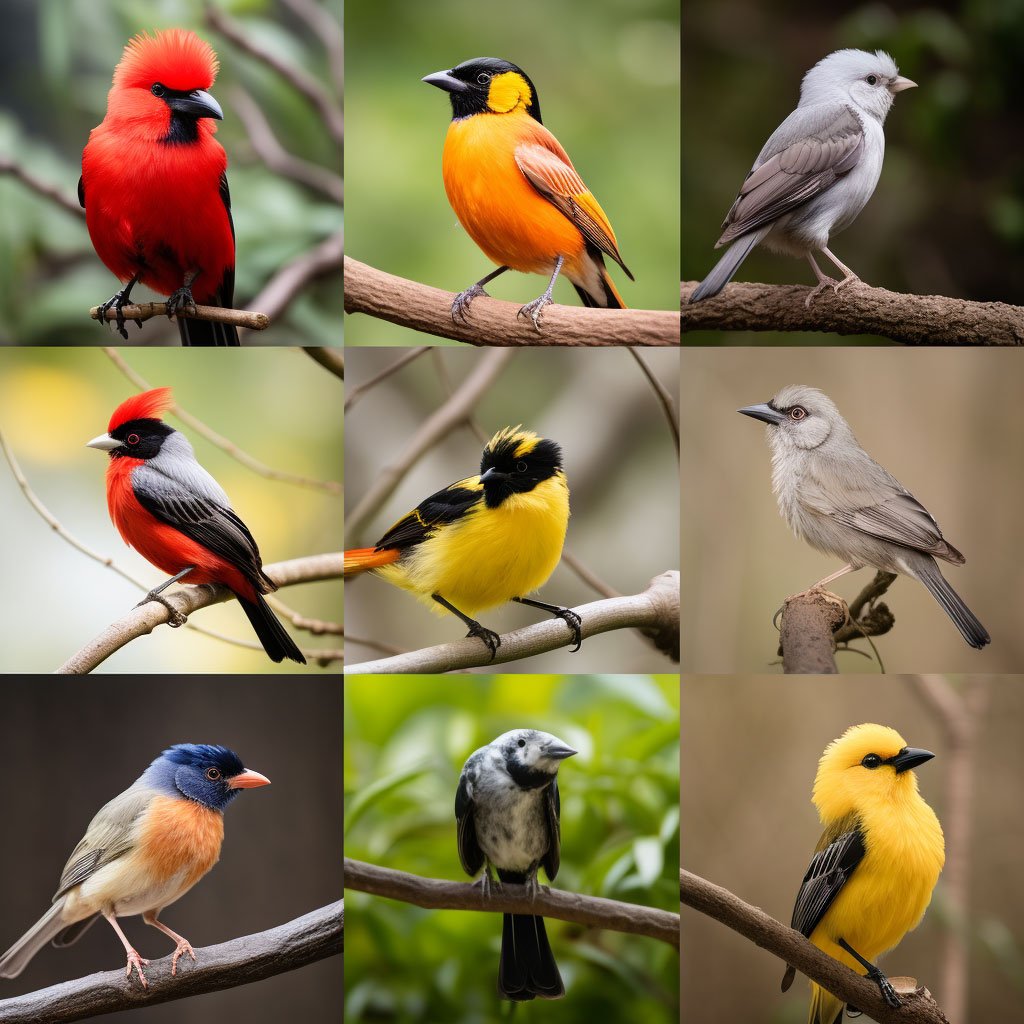 A snapshot of some of the unique bird species found in the park.