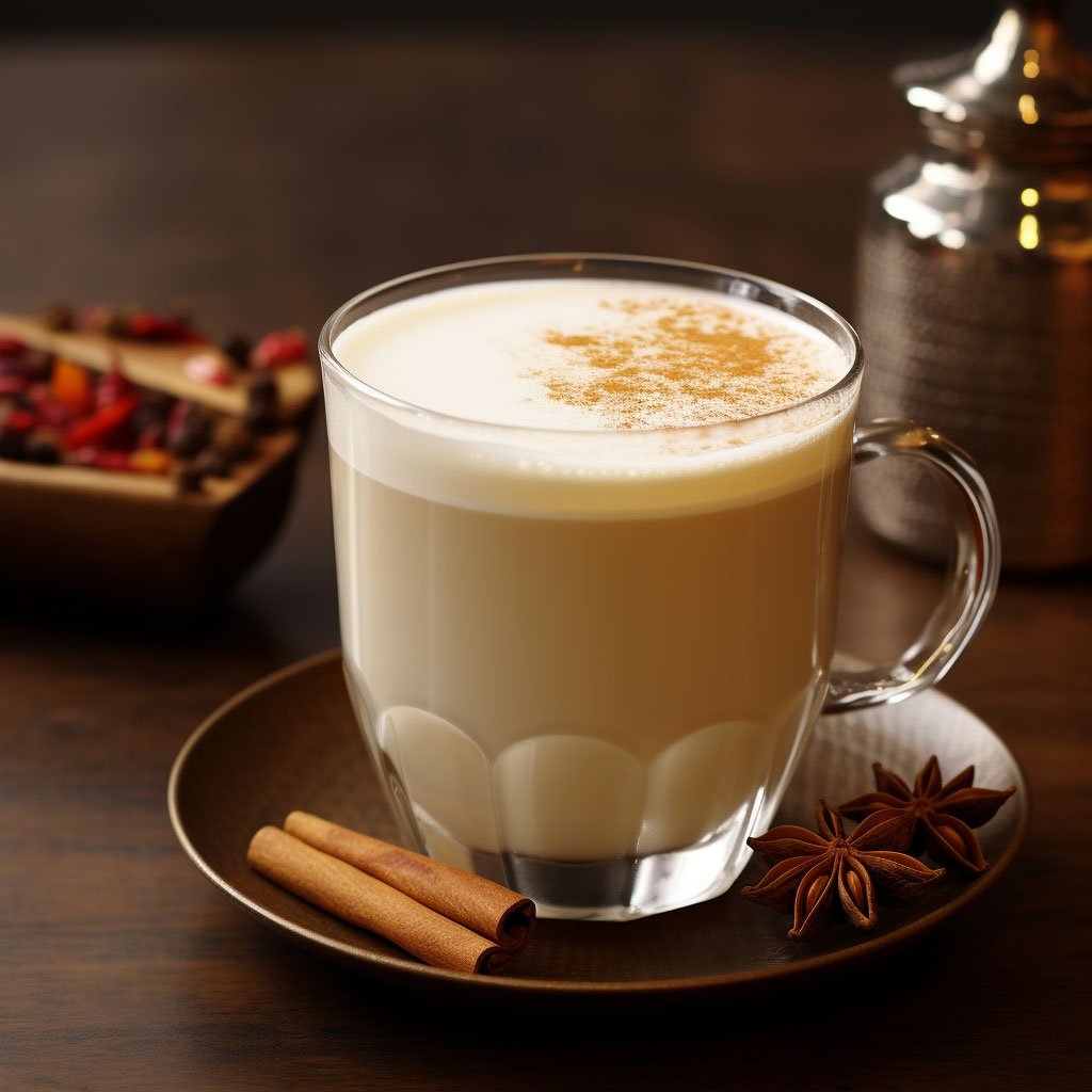 An image of Sulaimani chai, preferably in a transparent glass to highlight its unique, milk-less brew.