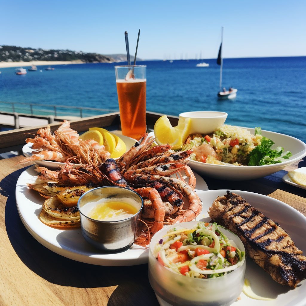 Delicious dishes served up at a beachfront resta