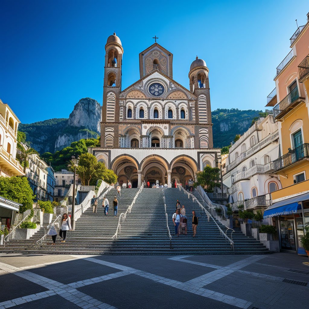 The Amalfi Cathedral in Amalfi town.