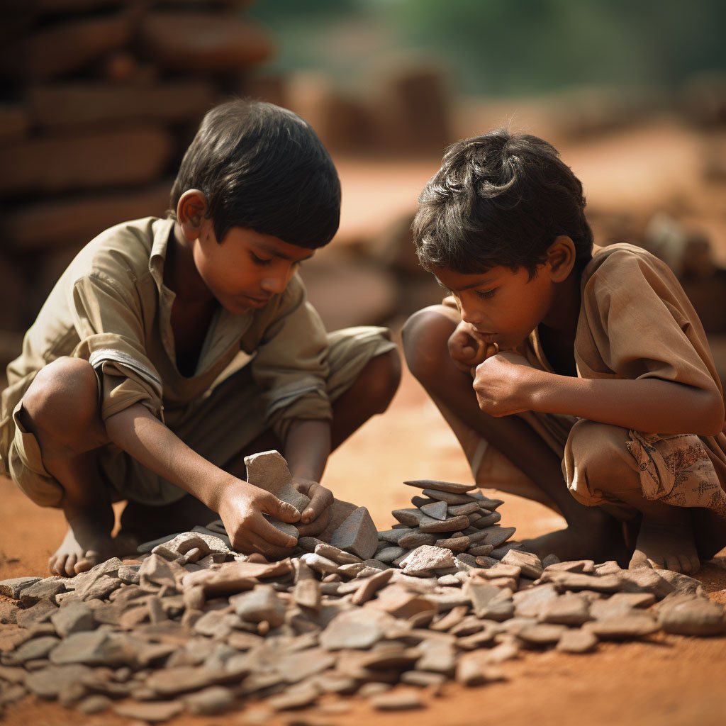Pakistani boys playin Pittu Garam.