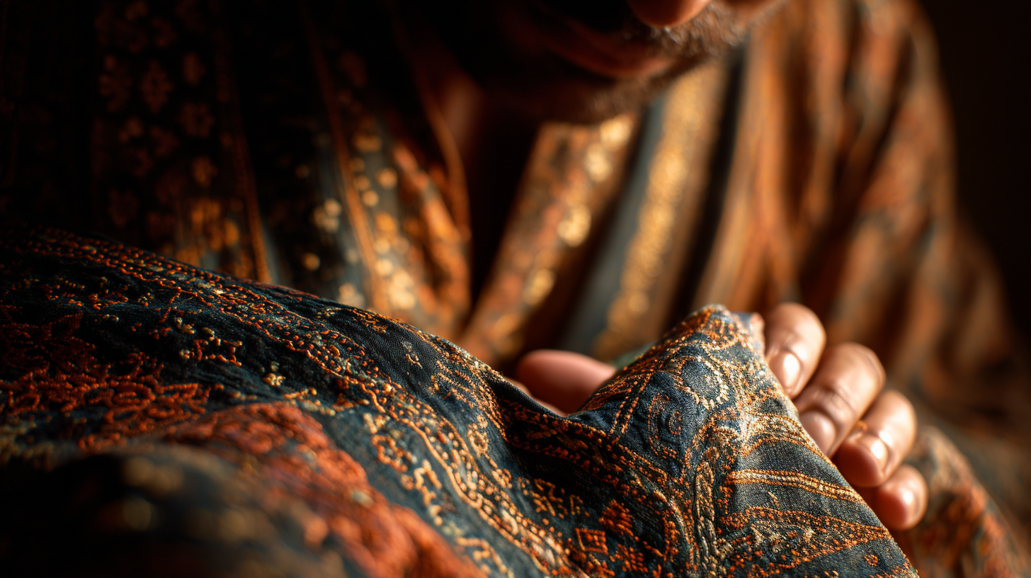 Close-up portrait of a Pakistani artisan representing the beauty of Pakistani crafts.