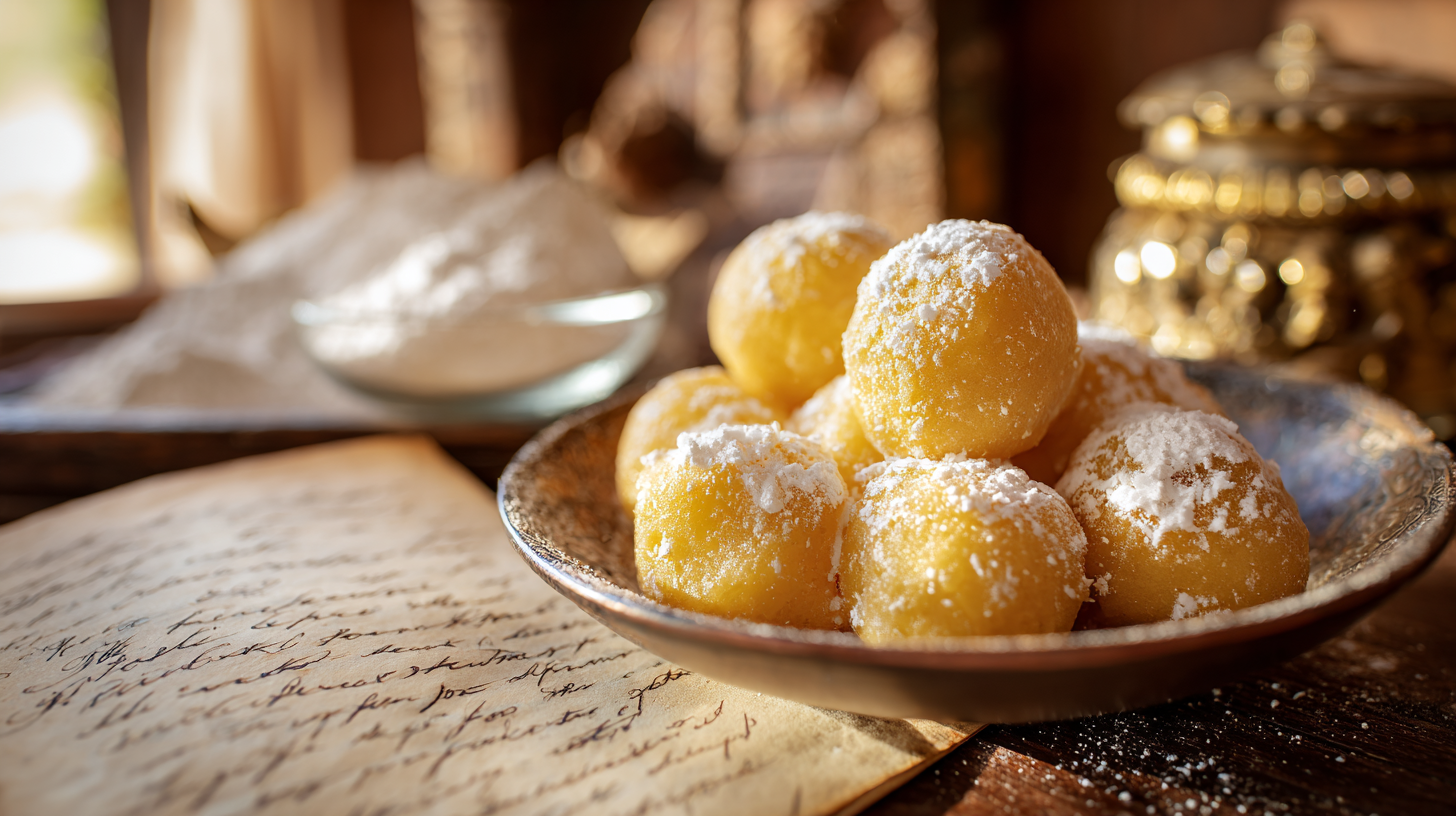 Close-up of traditional Portuguese convent pastries.