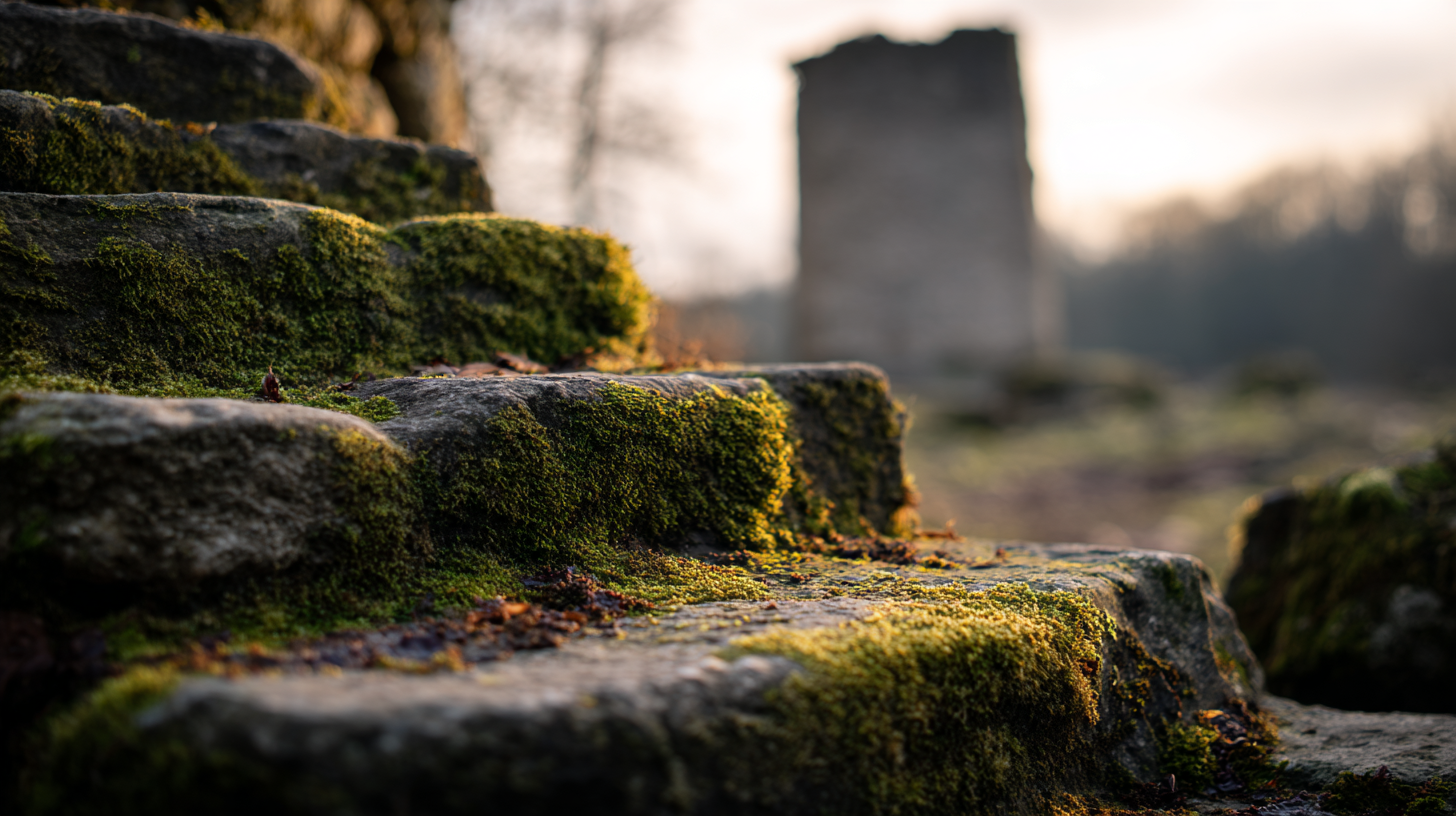 Thailand historical sites at dawn with ancient stone architecture.