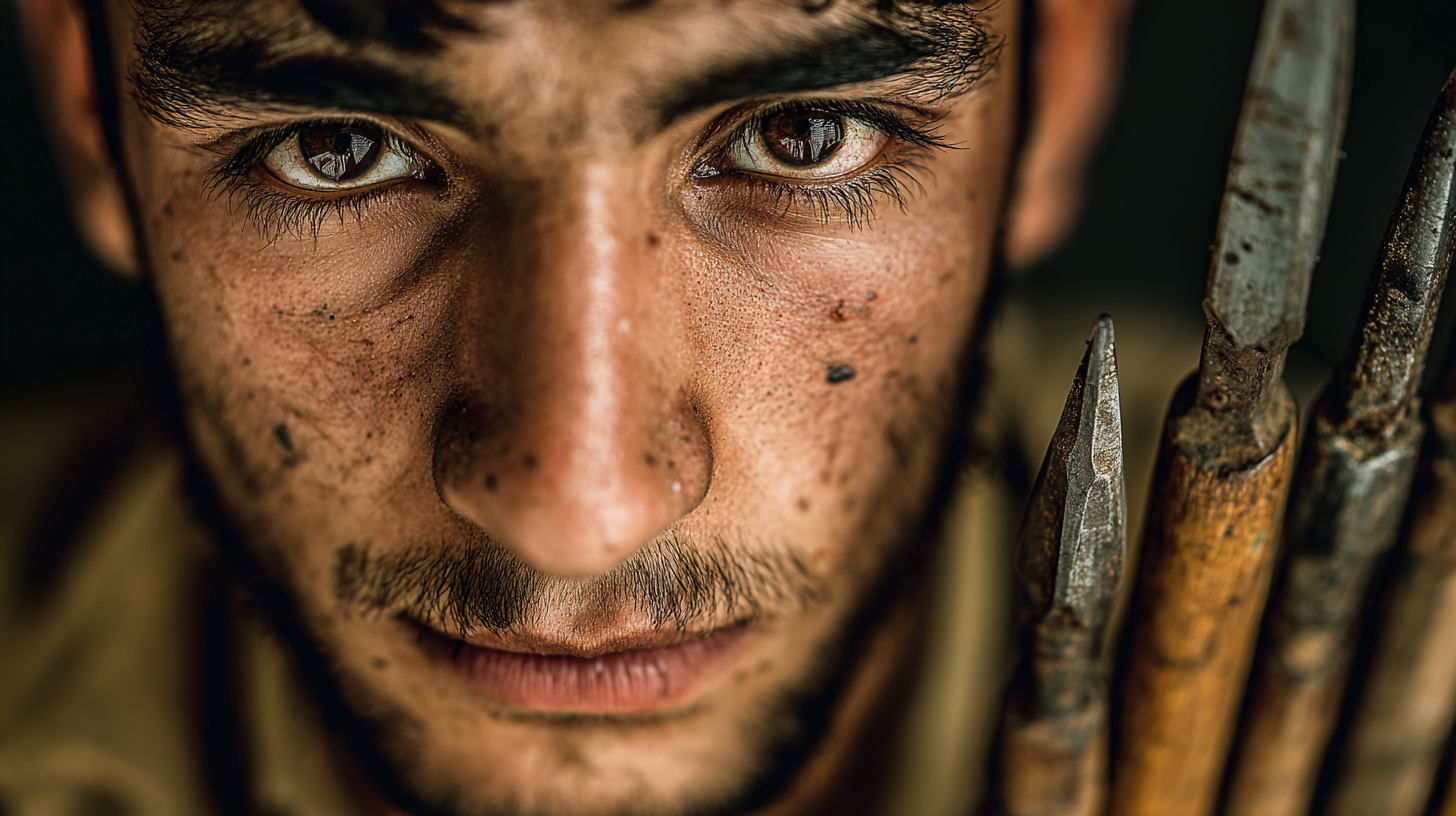 Young Pakistani artisan using modern and traditional crafting tools.
