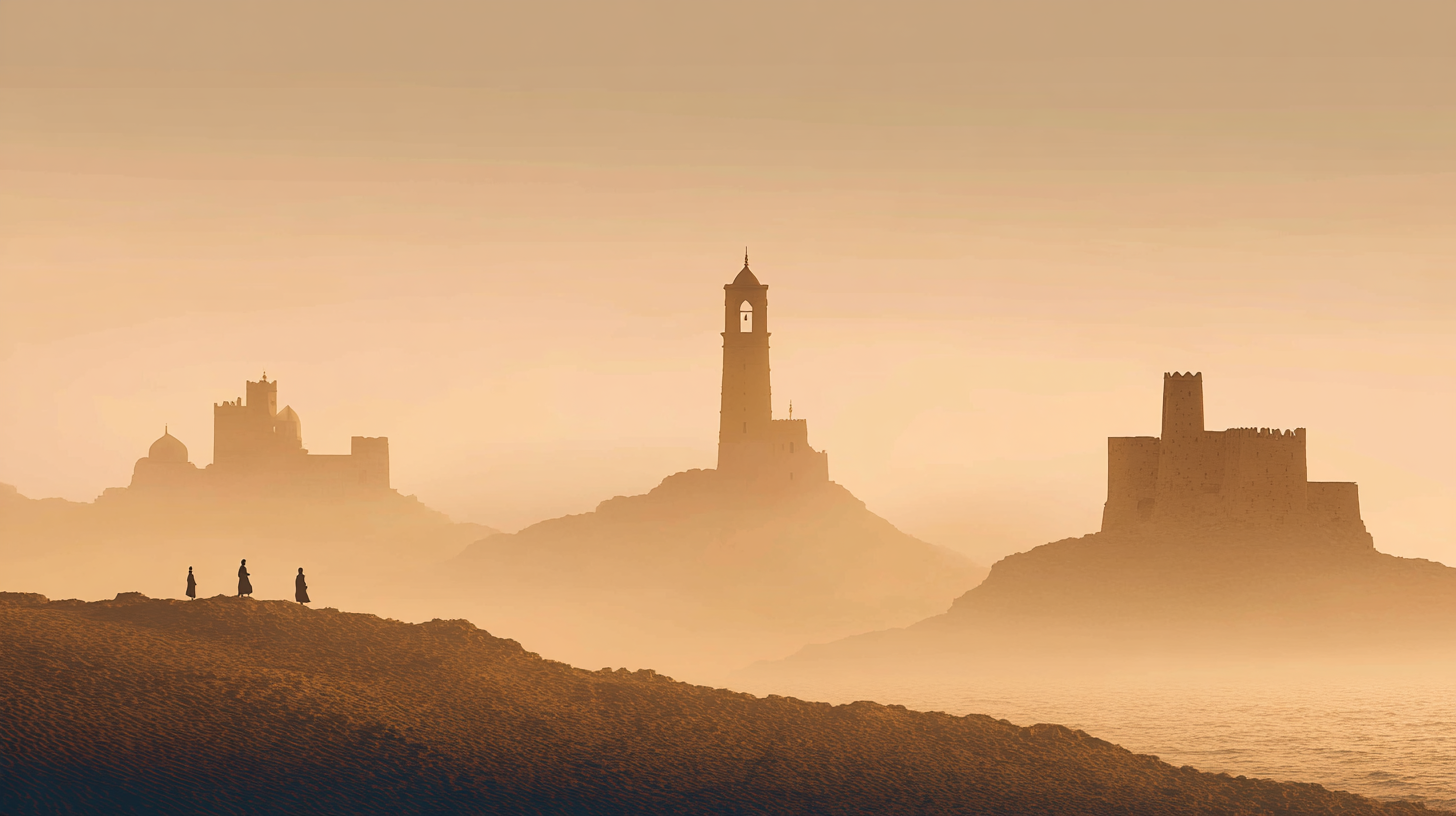 Bahrain history represented through ancient sites, temples, and archaeological landscapes.