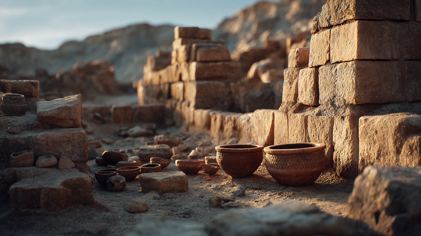 Archaeological remains of the ancient Dilmun civilization in Bahrain.