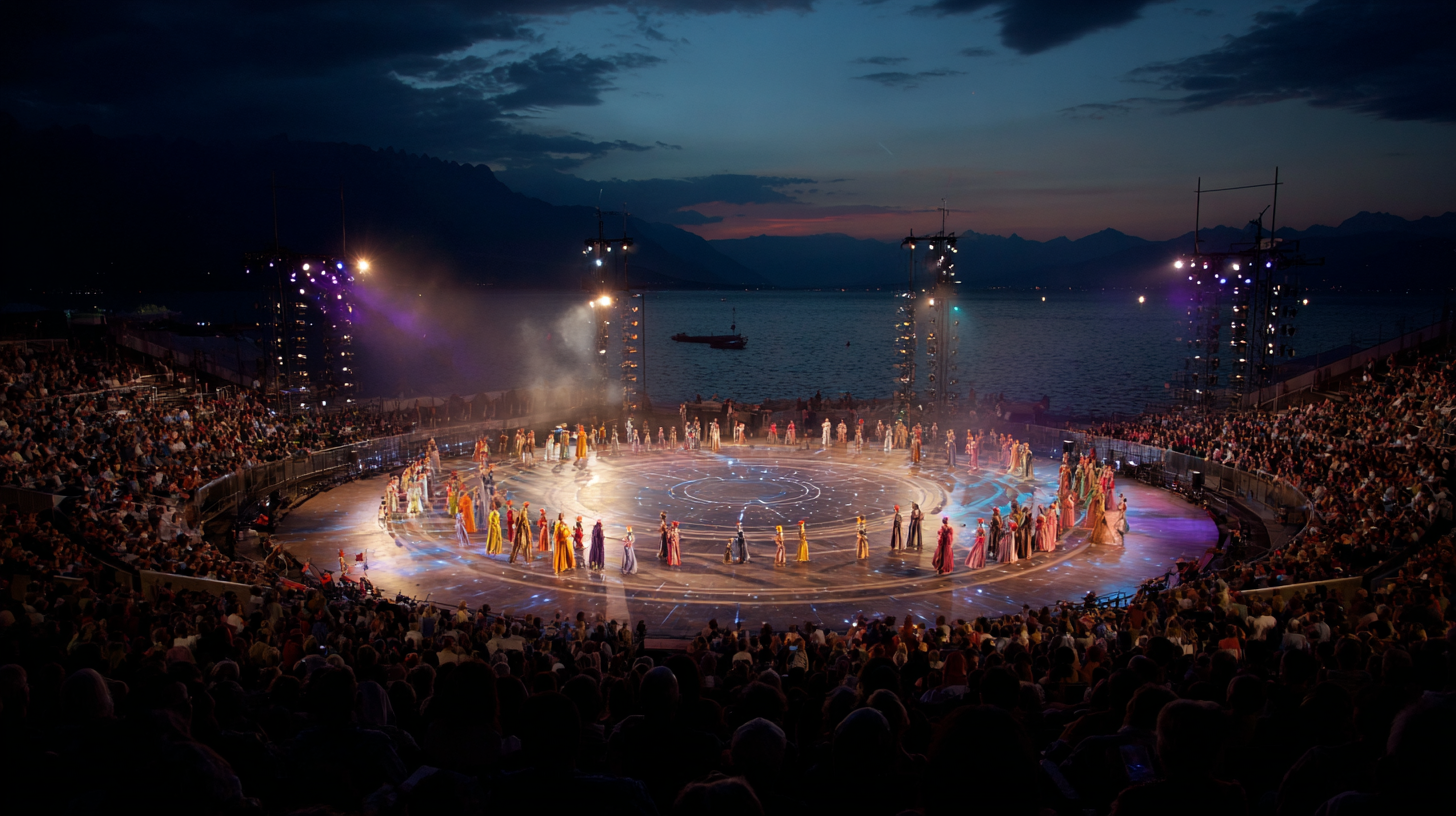 Large-scale theatrical performance during the Fête des Vignerons in Vevey.