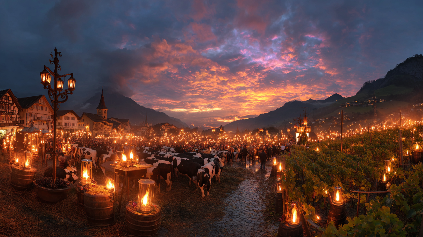 Swiss cultural festivals showcased through traditional celebrations and regional customs.