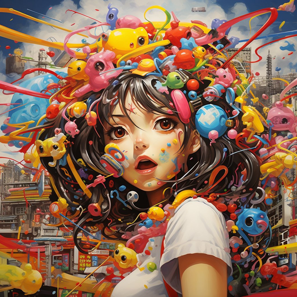 A summary image that encapsulates the vibrancy and creativity of Japan's pop culture.