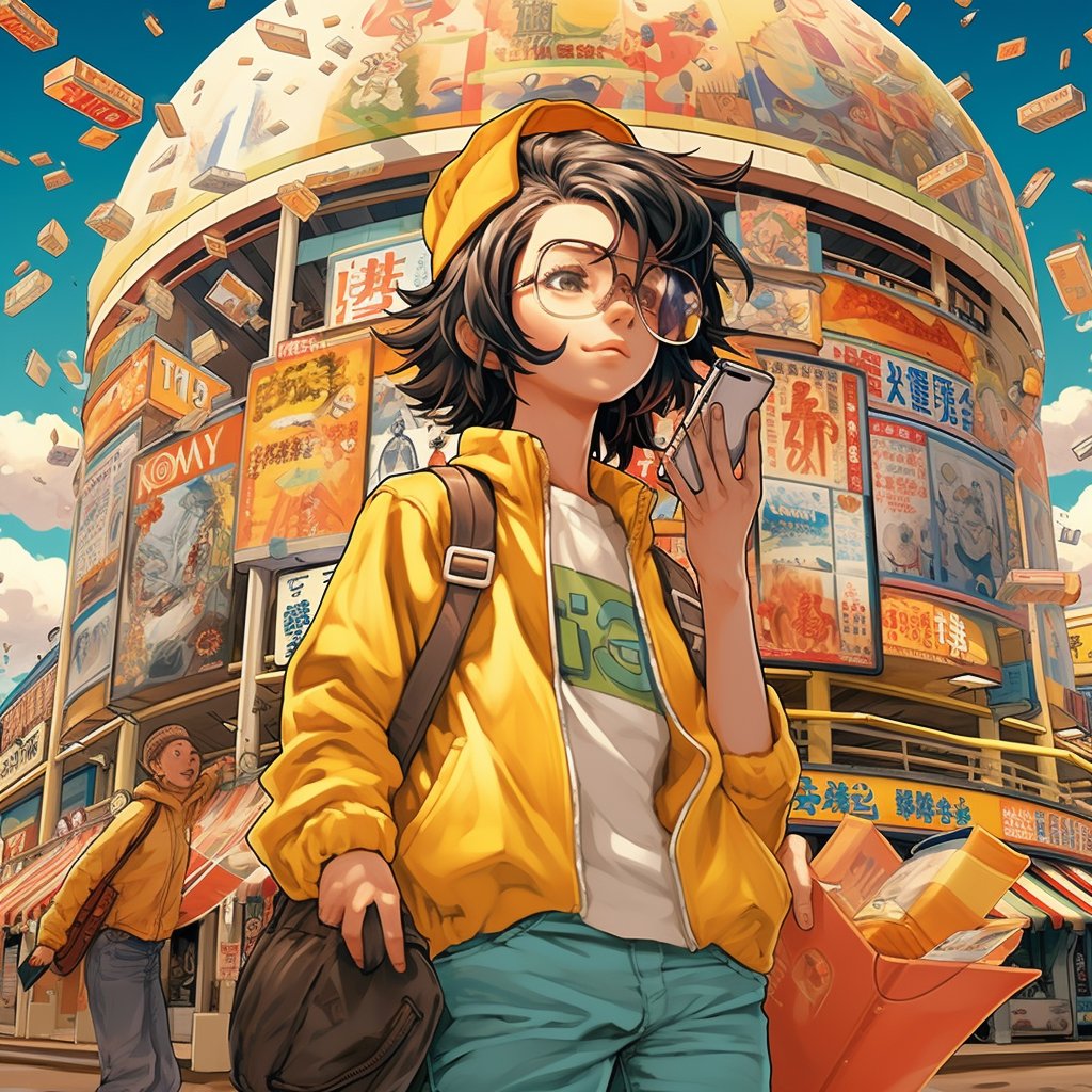 Illustrations from famous manga and iconic anime scenes to reflect their influence on global pop culture.