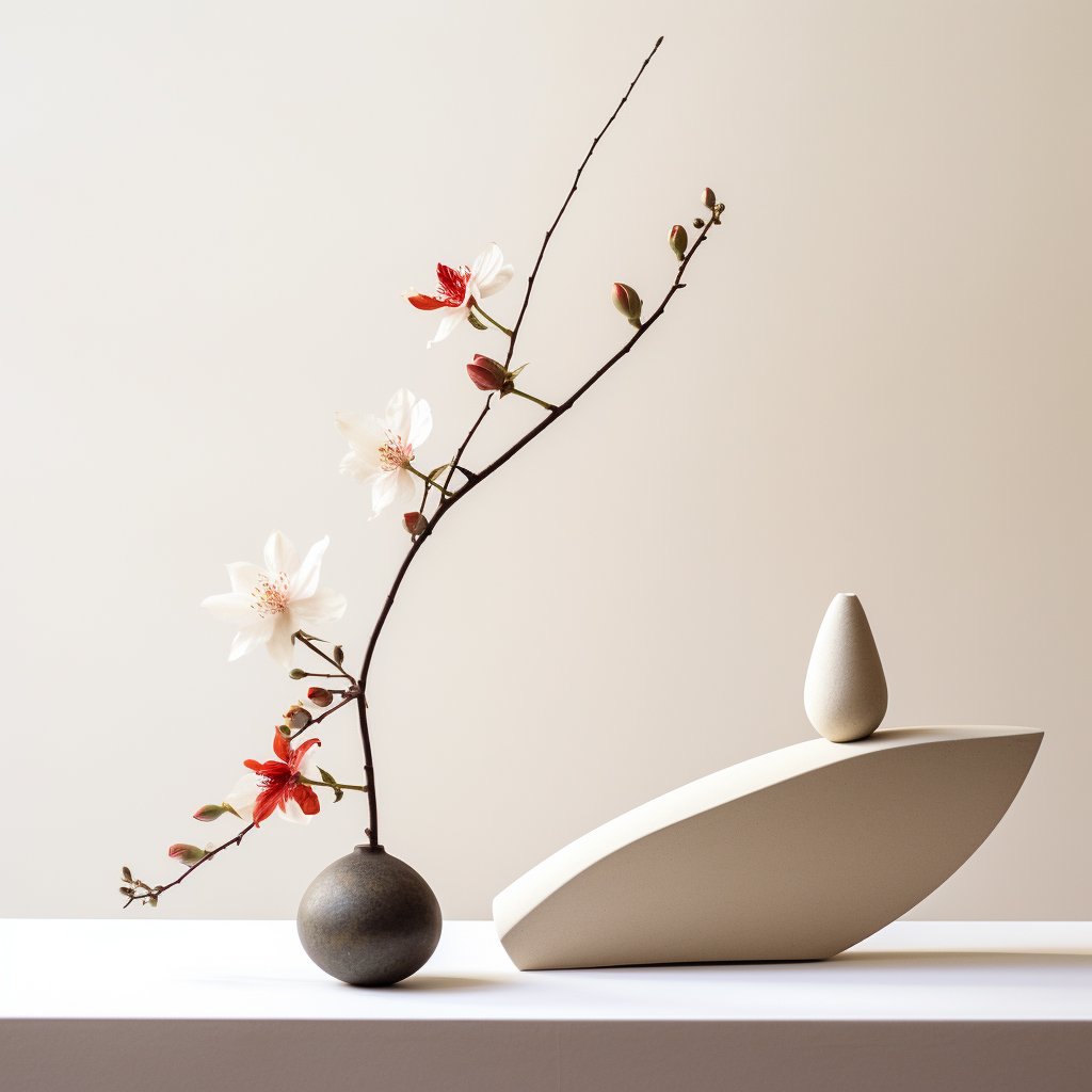 Minimalist Ikebana arrangements.