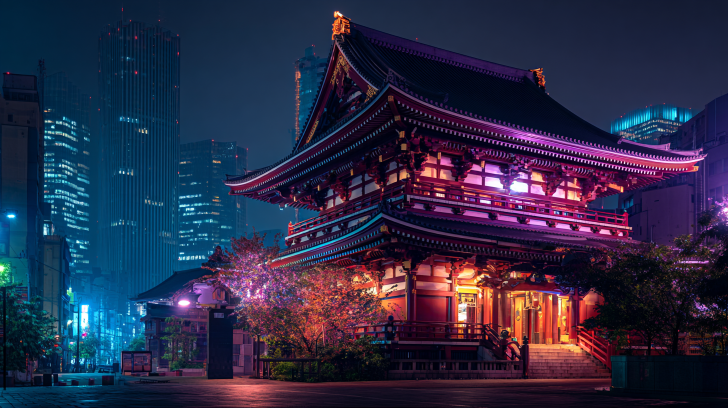 Japanese architecture Tokyo Osaka modern vs traditional