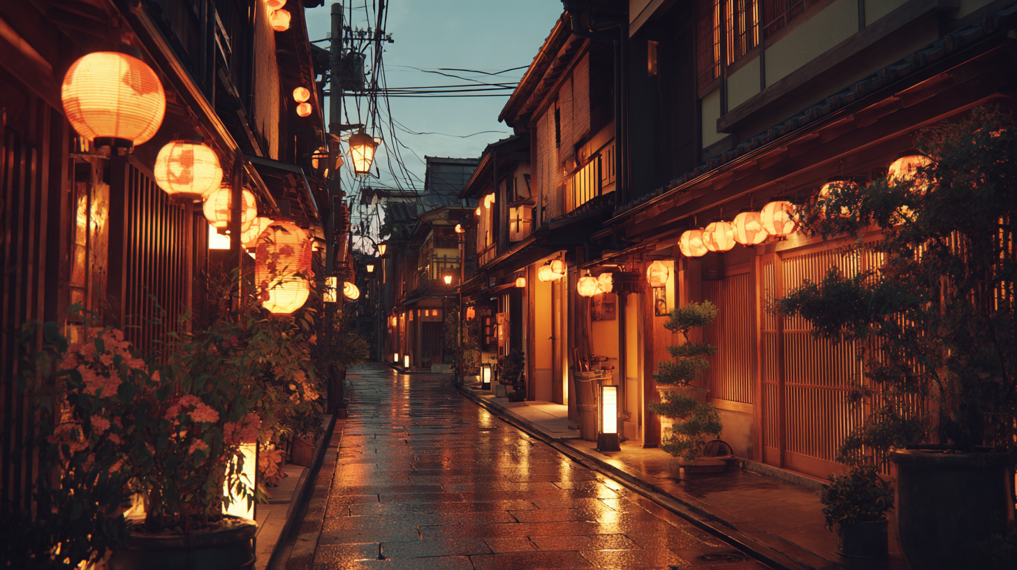 Japanese architecture traditional towns Kyoto Takayama