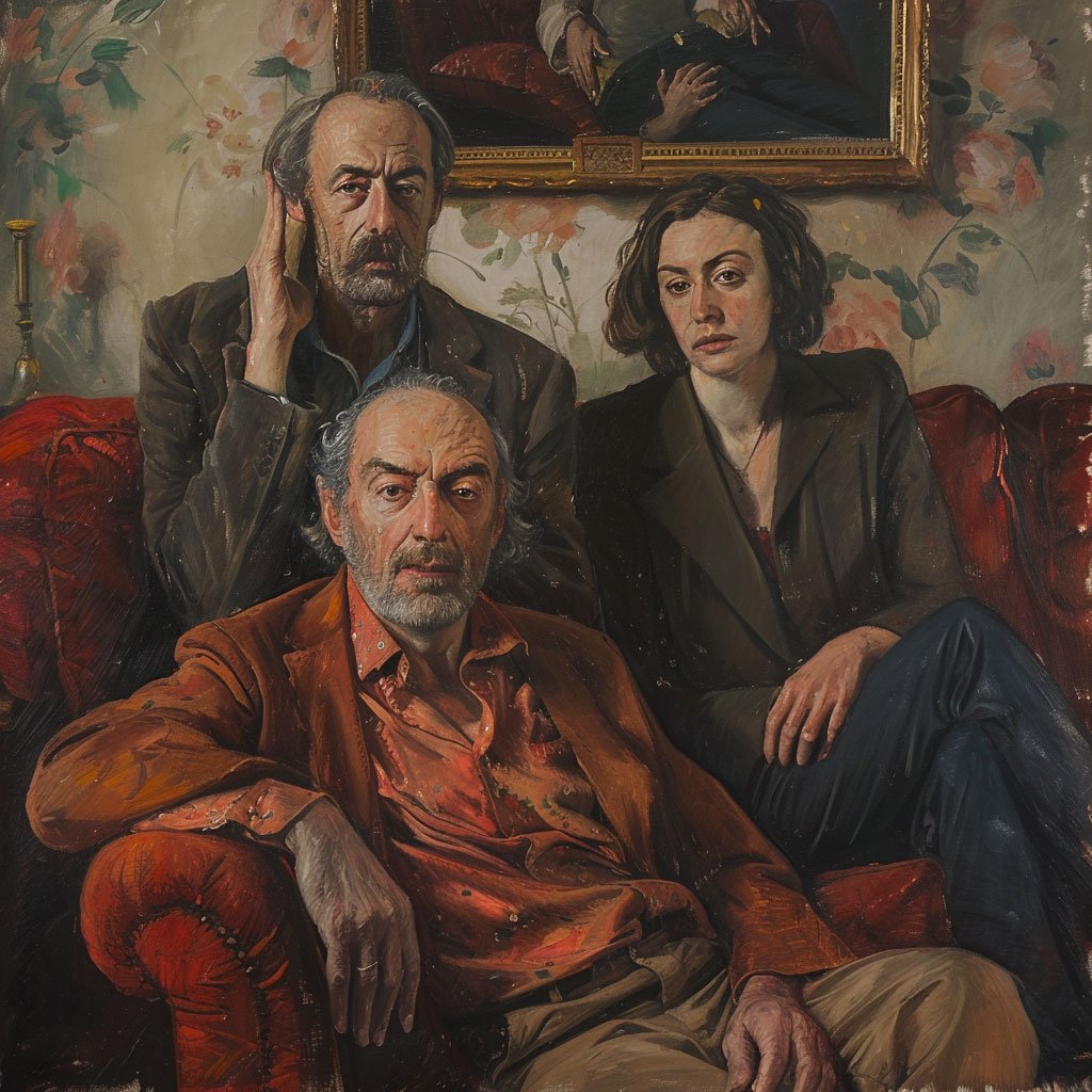 Images of Bloomsbury and portraits of group members.