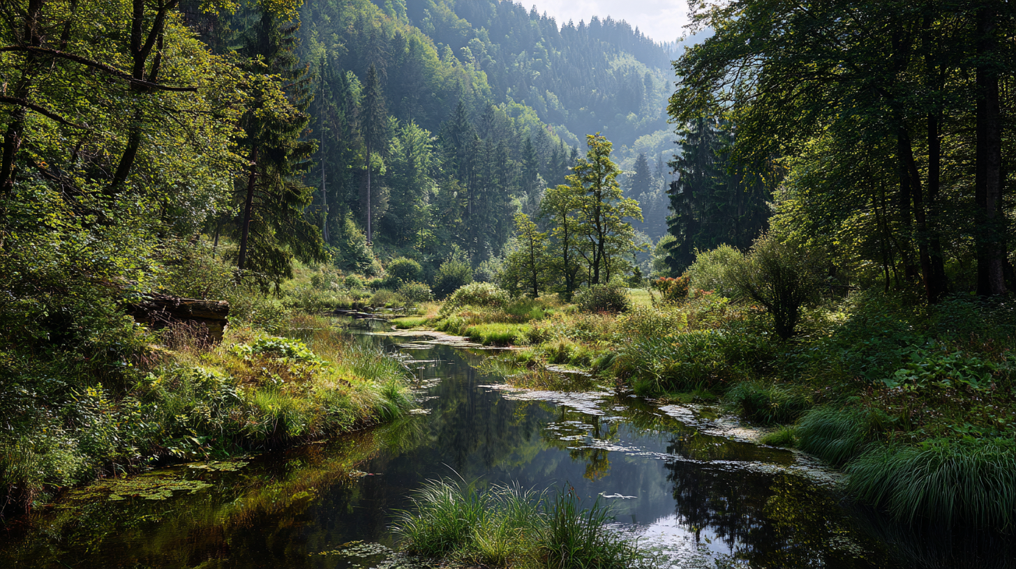 Lush forests, streams, and tranquil ponds of Plakánek and Podtrosecká valleys